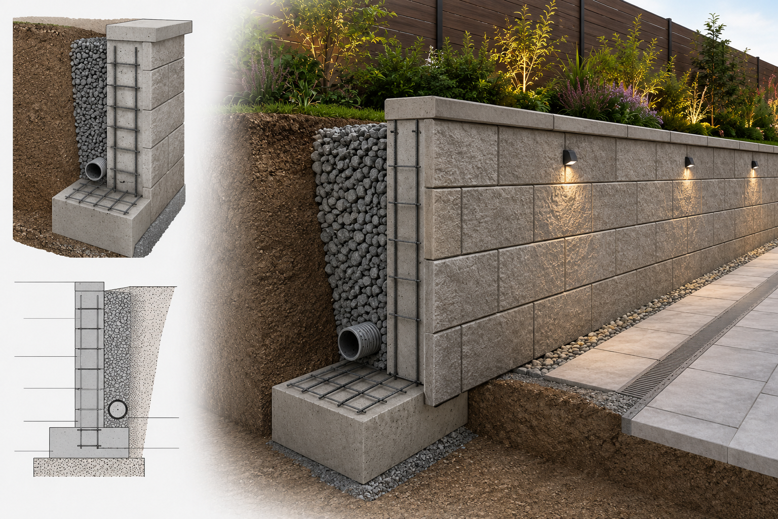 Retaining wall design